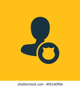 Vector illustration of protect user icon