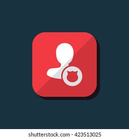 Vector illustration of protect user icon