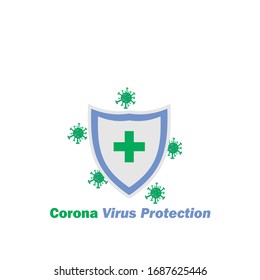 Vector illustration of protecting from covid-19 virus or the corona virus concept. fight the corona virus outbreak by avoiding the corona virus.