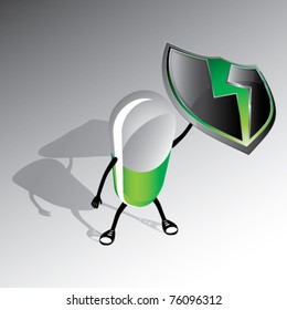 vector illustration of protection