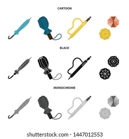 Vector illustration of protection and closed symbol. Collection of protection and rainy stock vector illustration.