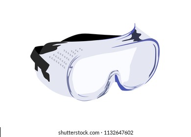 vector illustration protection working glasses