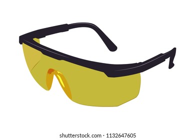vector illustration protection working glasses
