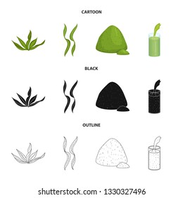 Vector illustration of protein and sea icon. Collection of protein and natural vector icon for stock.