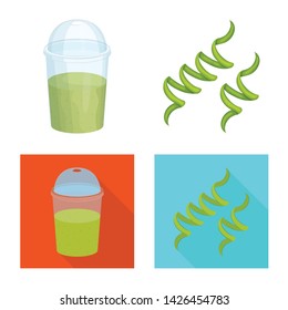 Vector illustration of protein and sea icon. Set of protein and natural vector icon for stock.
