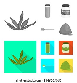 Vector illustration of protein and sea logo. Set of protein and natural stock vector illustration.