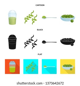 Vector illustration of protein and sea logo. Set of protein and natural vector icon for stock.