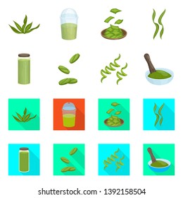 Vector illustration of protein and sea logo. Set of protein and natural vector icon for stock.