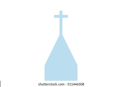 Vector illustration of protestant church, vector eps 10 background