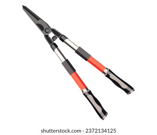 Vector Illustration of Pruning Shears, Garden Tools Flower Scissors isolated on white background. Gardening hand tools