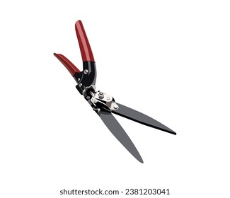 Vector Illustration of Pruning Shears, Garden Tools Flower Scissors isolated on white background. Gardening hand tools