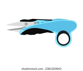 Vector Illustration of Pruning Shears, Garden Tools Flower Scissors isolated on white background. Gardening hand tools