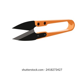 Vector Illustration of Pruning Shears, Garden Tools Flower Scissors isolated on white background. Gardening hand tools