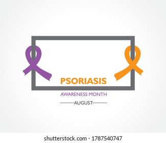 Vector Illustration of Psoriasis Awareness Month observed in AUGUST
