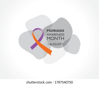 Vector Illustration of Psoriasis Awareness Month observed in AUGUST
