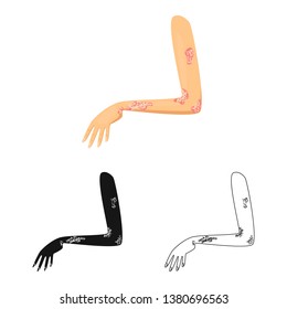 Vector illustration of psoriasis  and dermatitis sign. Set of psoriasis  and rash stock symbol for web.