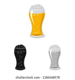 Vector illustration of pub and bar icon. Collection of pub and interior vector icon for stock.