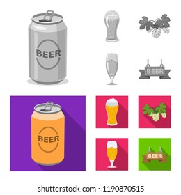 Vector illustration of pub and bar icon. Collection of pub and interior stock symbol for web.