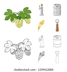 Vector illustration of pub and bar icon. Collection of pub and interior vector icon for stock.