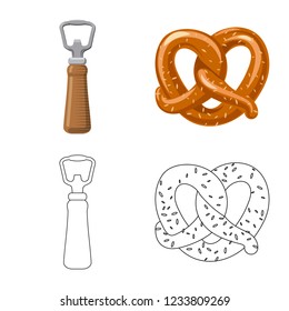 Vector illustration of pub and bar icon. Collection of pub and interior stock symbol for web.