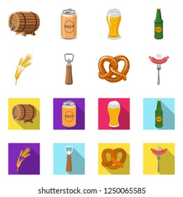 Vector illustration of pub and bar icon. Collection of pub and interior vector illustration.