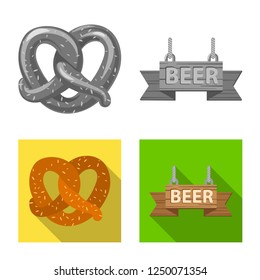 Vector illustration of pub and bar icon. Collection of pub and interior symbol for web.