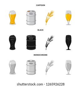 Vector illustration of pub and bar icon. Collection of pub and interior vector icon for stock.
