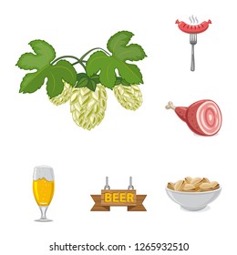 Vector illustration of pub and bar icon. Collection of pub and interior stock vector illustration.