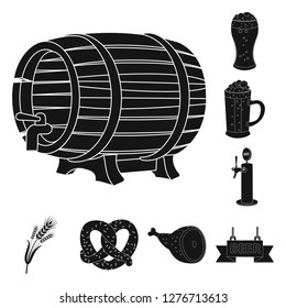 Vector illustration of pub and bar icon. Set of pub and interior stock vector illustration.