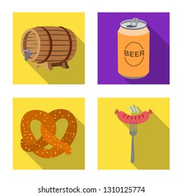 Vector illustration of pub and bar icon. Set of pub and interior vector icon for stock.