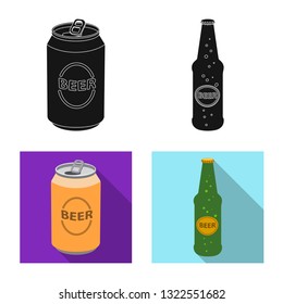 Vector illustration of pub and bar icon. Collection of pub and interior stock vector illustration.