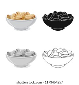 Vector illustration of pub and bar logo. Collection of pub and interior stock symbol for web.