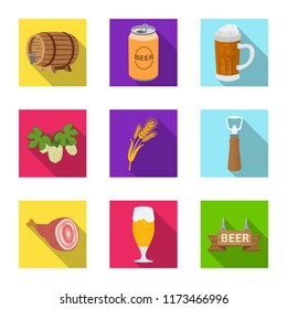 Vector illustration of pub and bar logo. Set of pub and interior stock symbol for web.