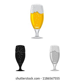 Vector illustration of pub and bar logo. Set of pub and interior vector icon for stock.