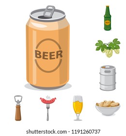 Vector illustration of pub and bar logo. Collection of pub and interior stock vector illustration.