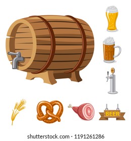Vector illustration of pub and bar logo. Set of pub and interior vector icon for stock.
