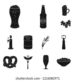Vector illustration of pub and bar logo. Collection of pub and interior vector icon for stock.