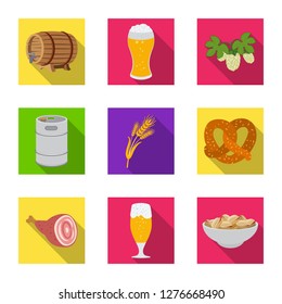 Vector illustration of pub and bar logo. Set of pub and interior stock symbol for web.