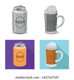 Vector illustration of pub and bar logo. Collection of pub and interior stock symbol for web.