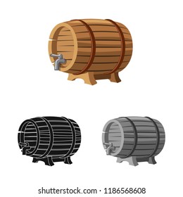 Vector illustration of pub and bar symbol. Collection of pub and interior vector icon for stock.