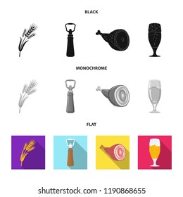 Vector illustration of pub and bar symbol. Collection of pub and interior vector icon for stock.