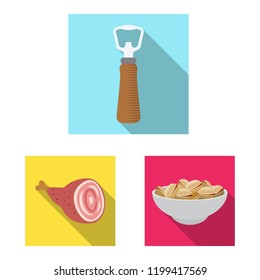 Vector illustration of pub and bar symbol. Collection of pub and interior vector icon for stock.