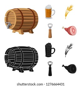 Vector illustration of pub and bar symbol. Collection of pub and interior vector icon for stock.
