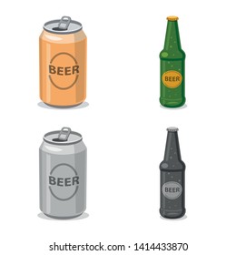 Vector illustration of pub and bar symbol. Set of pub and interior stock vector illustration.