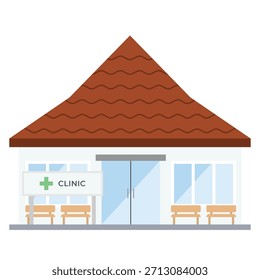 Vector illustration of a public clinic 