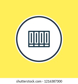 Vector illustration of publication icon line. Beautiful book reading element also can be used as education icon element.