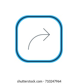 Vector Illustration Of Publish Outline. Beautiful Interface Element Also Can Be Used As Share Element.