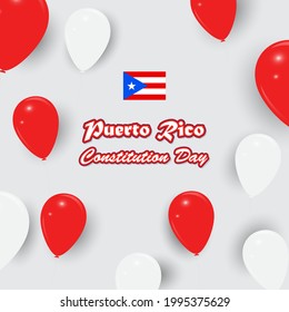Vektorgrafik für Puerto - Ricco Verfassungstag