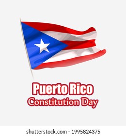 vector illustration for Puerto -Ricco constitutional day