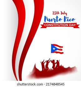 Vector illustration for Puerto Rico Constitution day